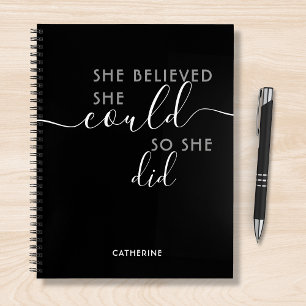 She Believed She Could So She Did Personalised Notebook