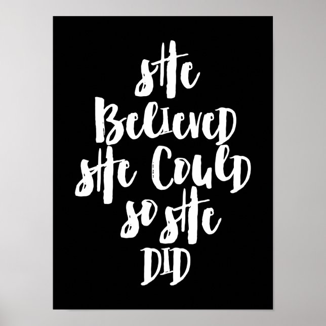 She believed she could so she did poster (Front)