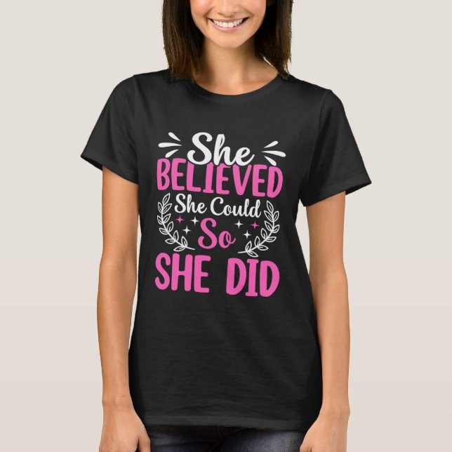 She Believed She Could So She Did Pullover Hoodie (Front)