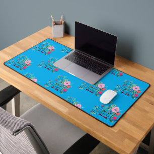 She Believed She Could So She Did Swan with Flower Desk Mat