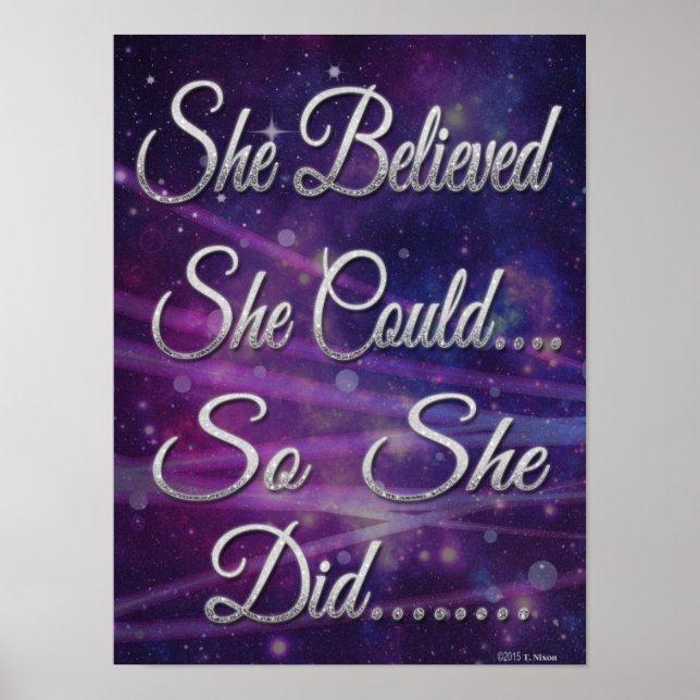 She Believed She Could So She Did Universe Poster (Front)