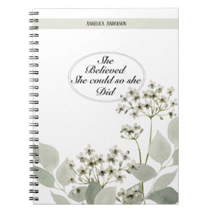 She believed She could so She did with name Notebook