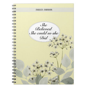 She believed She could so She did with name Notebook