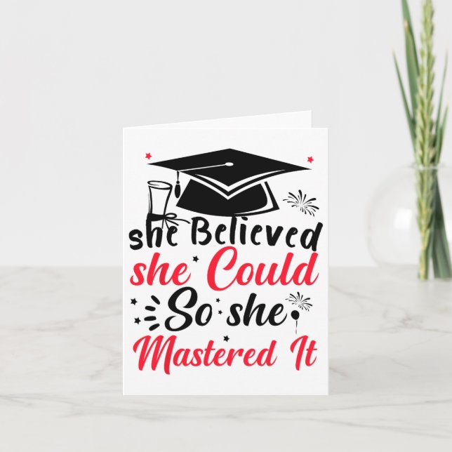 She Believed She Could So She Mastered It Masters  Card (Front)