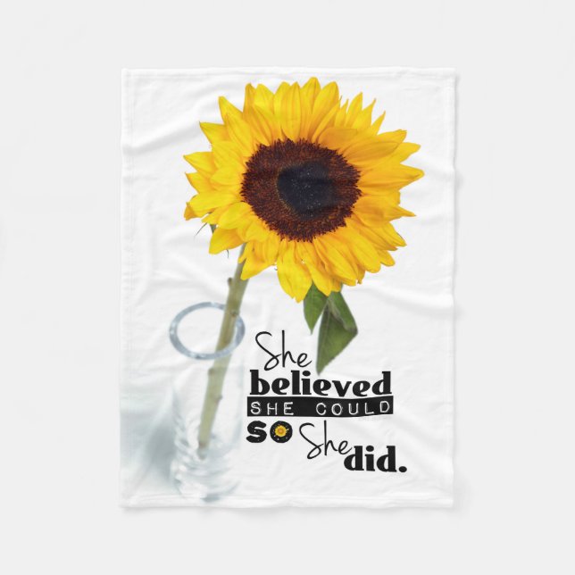 She Believed She Could (SUNFLOWR) - BLANKET SML (Front)