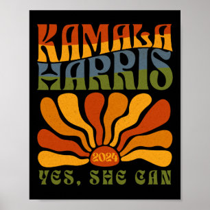She Can 2024 Election President Kamala Harris Poster
