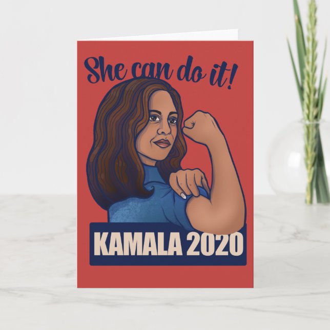 She can do it KAMALA 2020 Vote Kamala Harris Card (Front)