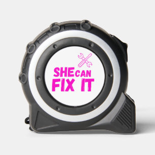She Can Fix It Female Empowerment Tape Measure 1