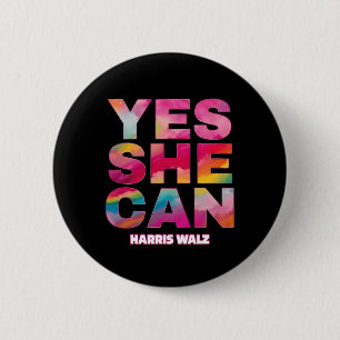She Can Harris Wheimer 2024 6 Cm Round Badge