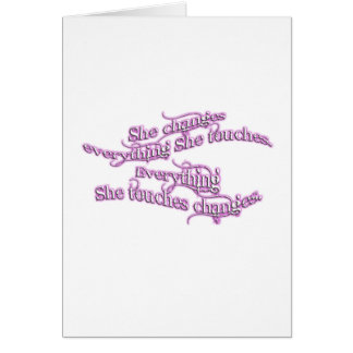 she changes everything she touches - purple glow