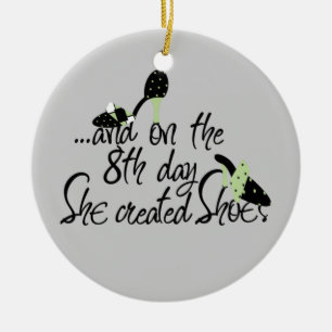 She Created Shoes Ceramic Tree Decoration