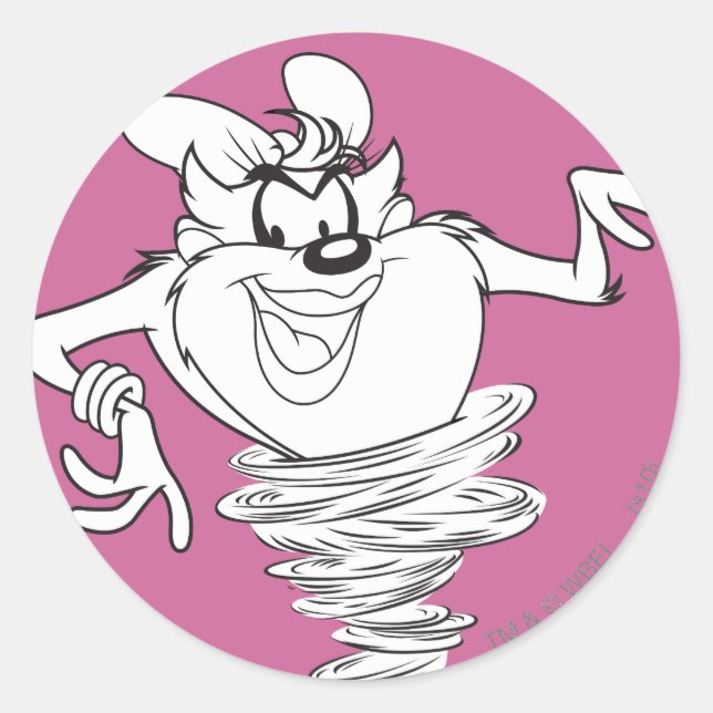 She-Devil Black and White Classic Round Sticker (Front)