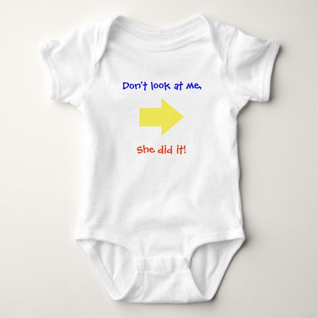 She did it! baby bodysuit (Front)