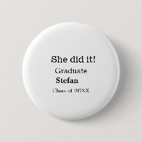 She did it graduate add name class of 20XX text