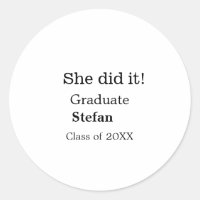 She did it graduate add name class of 20XX text
