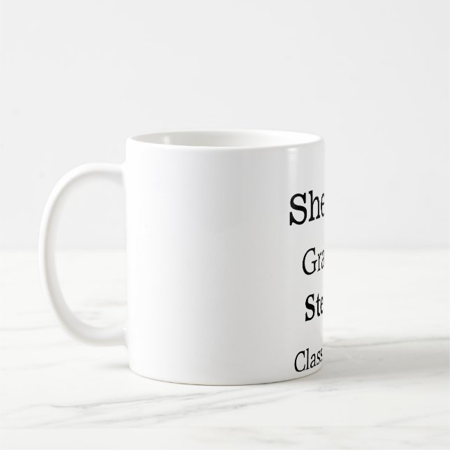 She did it graduate add name class of 20XX text Coffee Mug (Left)