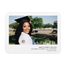 She Did It Graduation Announcement