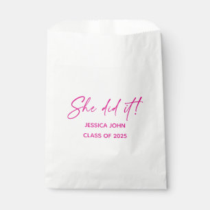 She did it Graduation party candy favors Favour Bags