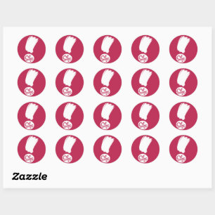 She Exclamation White Design Stickers