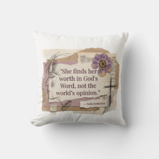 She Finds Her Worth|Y2K Aesthetic Women's Cushion