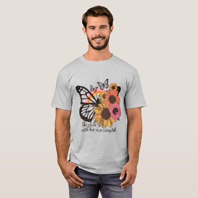 She Flies With Her Own Wings T-Shirt (Front Full)