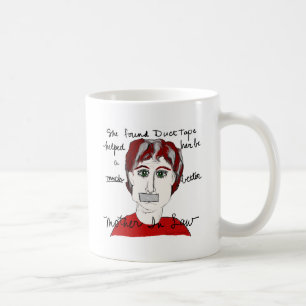 She found duct tape ... coffee mug