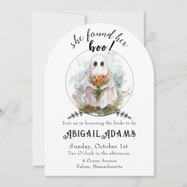 She Found Her Boo! - Bridal Shower Invitation (Front)