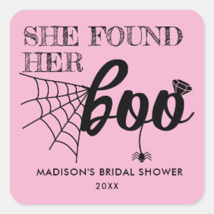 She Found Her "Boo" Bridal Shower Stickers
