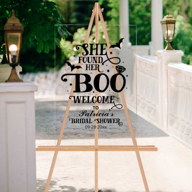 She Found Her Boo Bridal Shower Welcome Sign (Creator Uploaded)