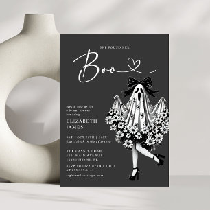 She Found Her Boo Ghost Floral  Bridal Shower Invitation