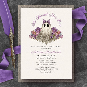 She Found Her Boo Ghost Halloween Bridal Shower Invitation