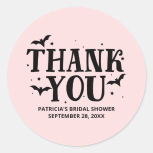 She Found Her Boo Halloween Bridal Shower Classic  Round Sticker