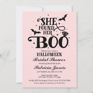 She Found Her Boo Halloween Bridal Shower  Invitation