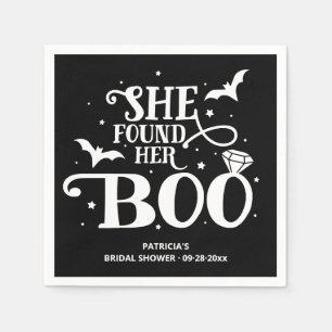 She Found Her Boo Halloween Bridal Shower Napkin