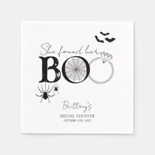 She Found Her Boo Rustic Halloween Bridal Shower Napkin