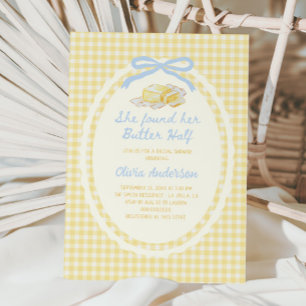 She Found Her Butter Half Bridal Shower Invitation
