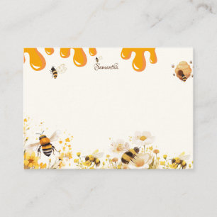 She found her honey bee bridal shower note card