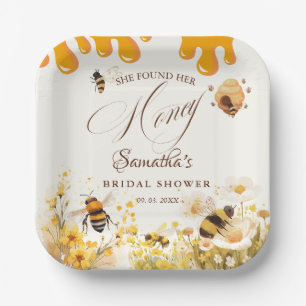 She found her honey Bee bridal shower Paper Plate