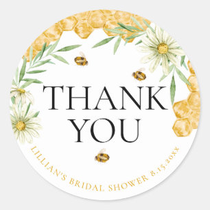 She Found Her Honey Bee Bridal Shower Thank You Classic Round Sticker