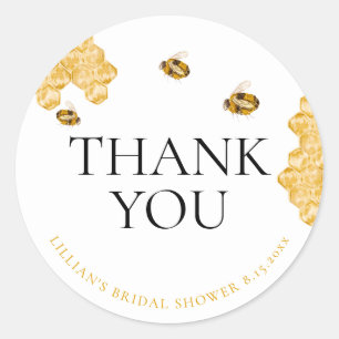 She Found Her Honey Bee Bridal Shower Thank You Classic Round Sticker
