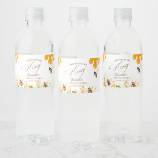 She found her honey Bee bridal shower Water Bottle Label