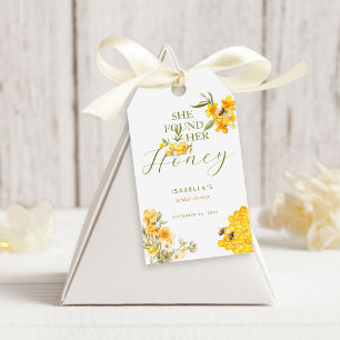 She Found Her Honey Bee Floral Bridal Shower Gift Tags