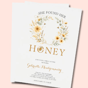She Found Her Honey Bee Rustic Bridal Shower  Invitation
