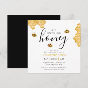 She Found Her Honey Bee Themed Bridal Shower Invitation