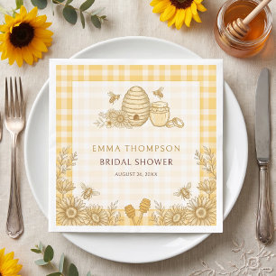 She Found Her Honey Beehive Jar Bridal Shower Napkin