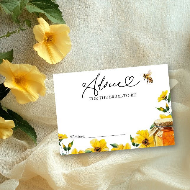 She Found Her Honey Bridal Shower Advice Card (Creator Uploaded)