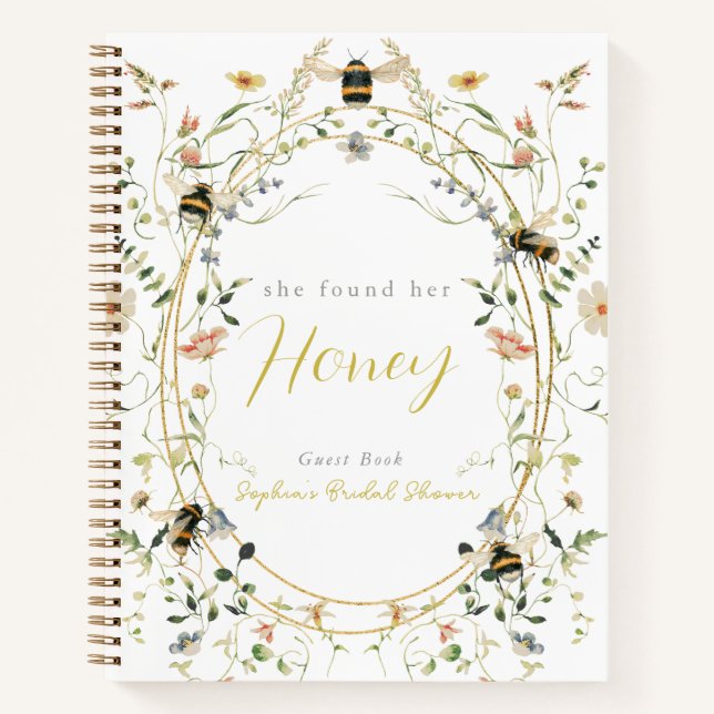 She found her Honey Bridal Shower Guest Book (Front)