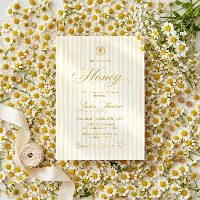 She found Her Honey Bridal Shower Invitation (Creator Uploaded)