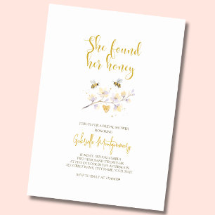 She Found Her Honey Bridal Shower Invitation