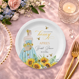 She Found Her Honey Bridal Shower   Paper Plate
